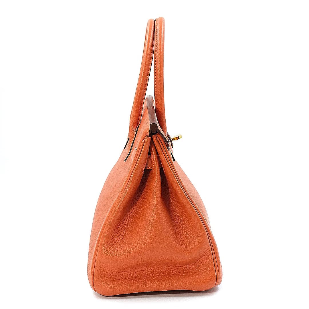 Hermès Birkin 30 Orange Togo Leather with Gold Hardware Handbag
