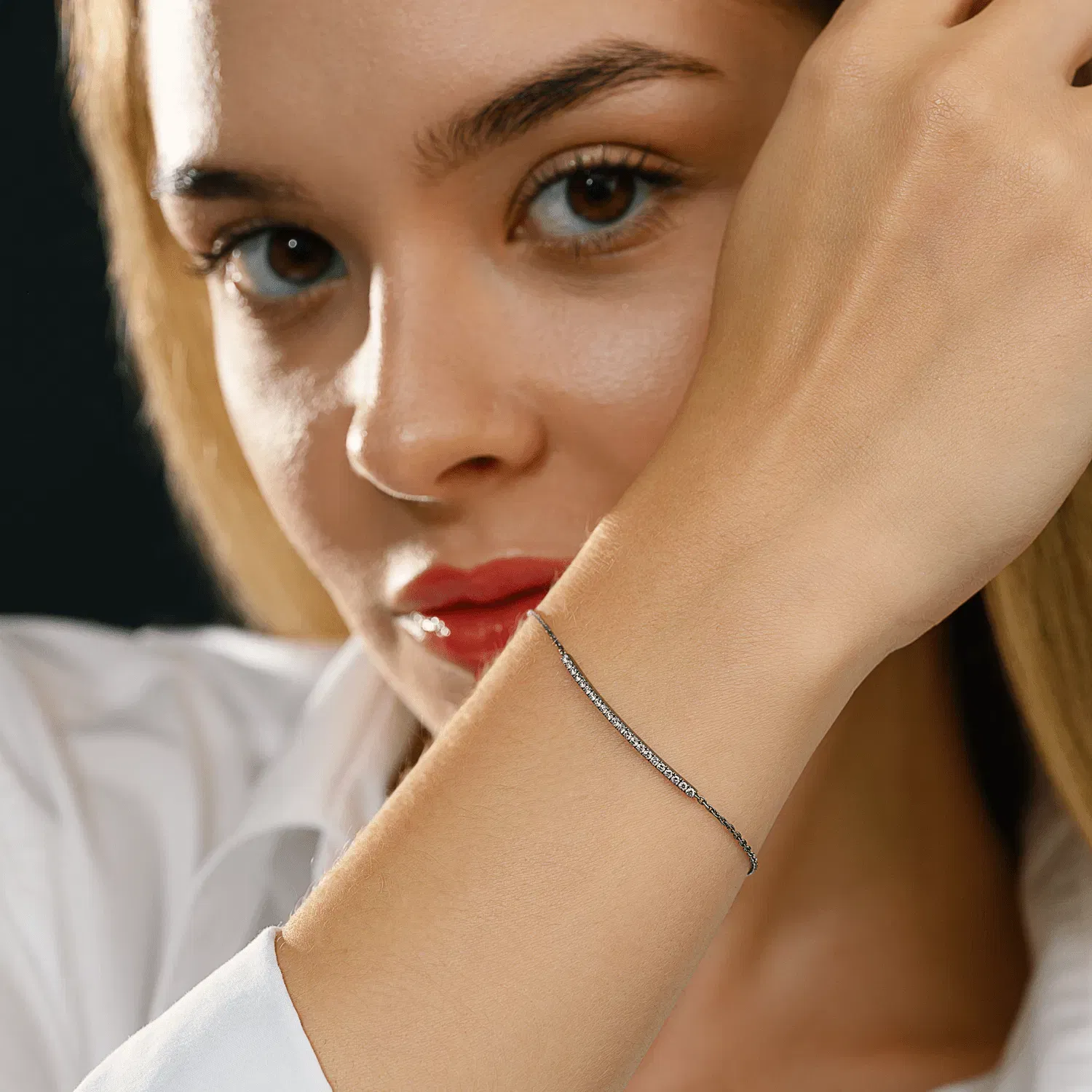 Messika Gatsby Pavé Diamond Bracelet in 18K White Gold