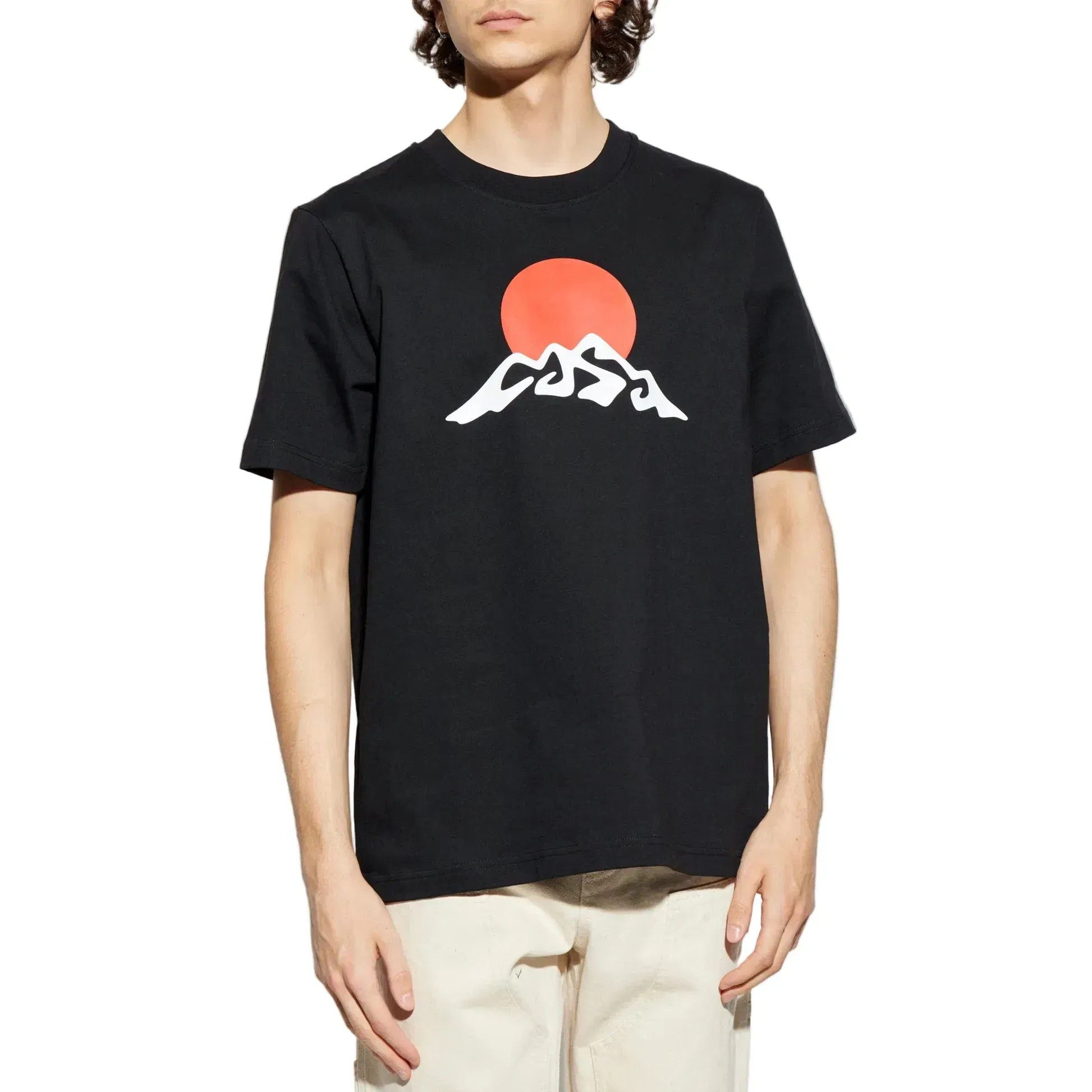 Casablanca Montagne White Snow Printed Tee 'Black'