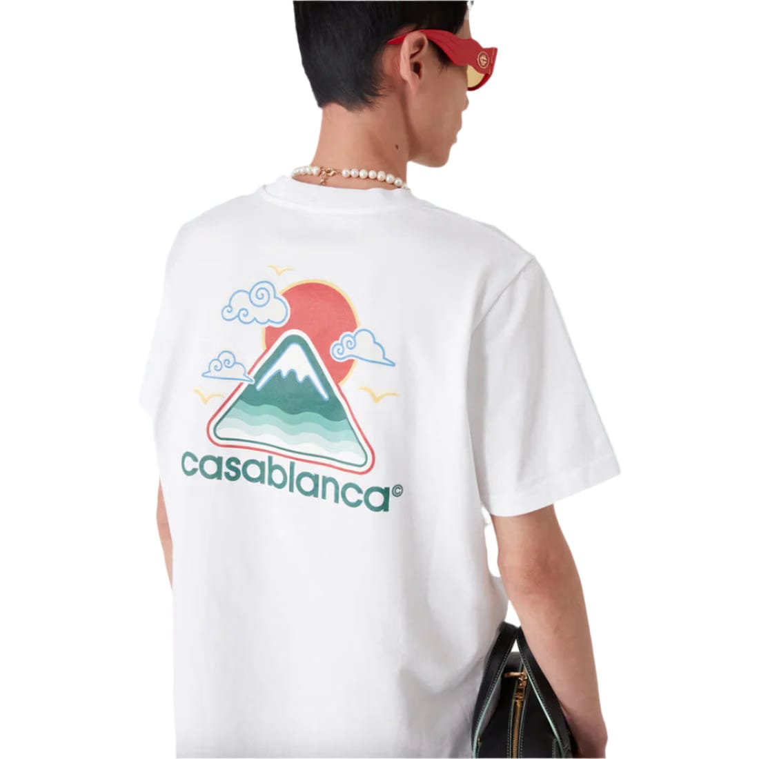 Casablanca Montagne Ondulee Printed Tee 'White'