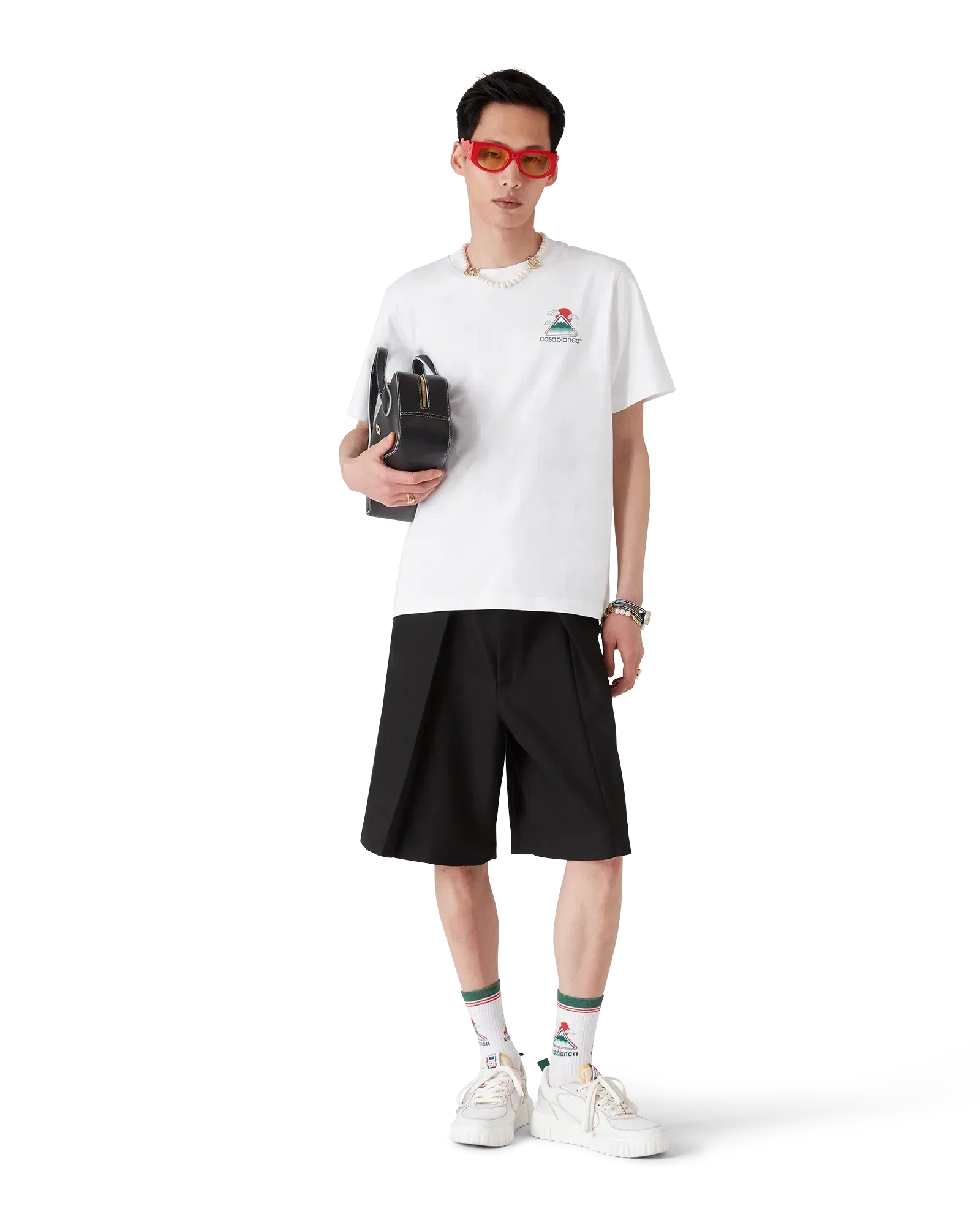 Casablanca Montagne Ondulee Printed Tee 'White'