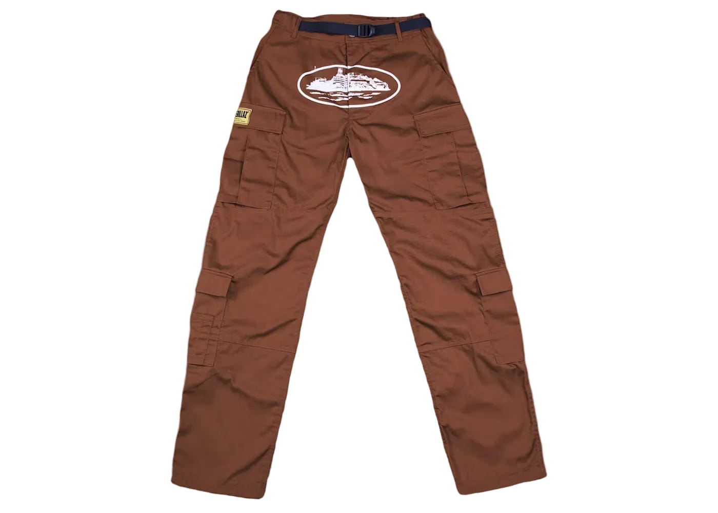 Corteiz Alcatraz Cargo Pants 'Brown White'