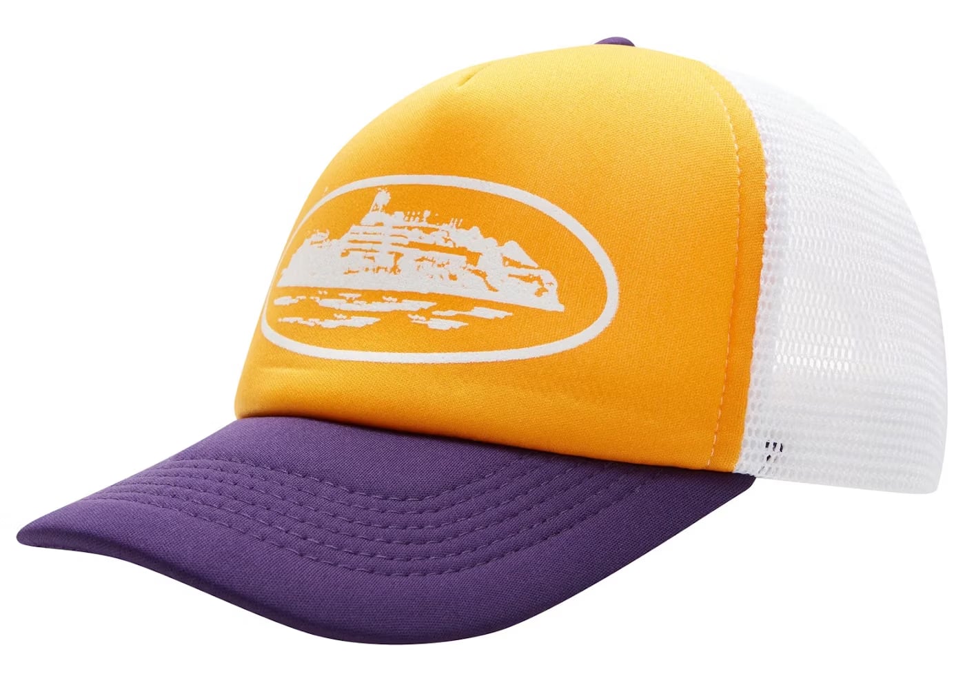 Corteiz Alcatraz Trucker Hat 'Yellow Purple'