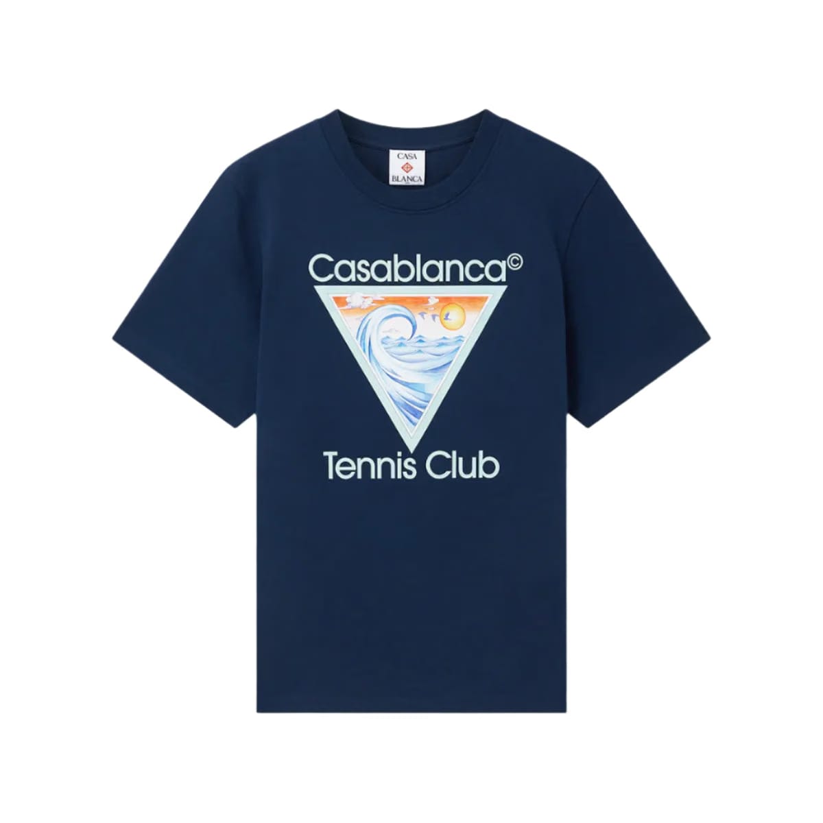 Casablanca Tennis Club Icon Printed Tee 'Navy'