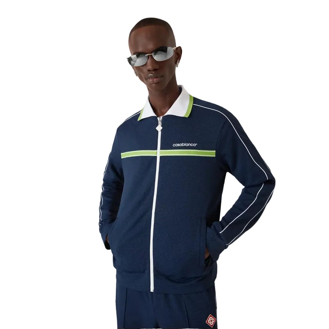 Casablanca Round Pique Track Jacket 'Navy'