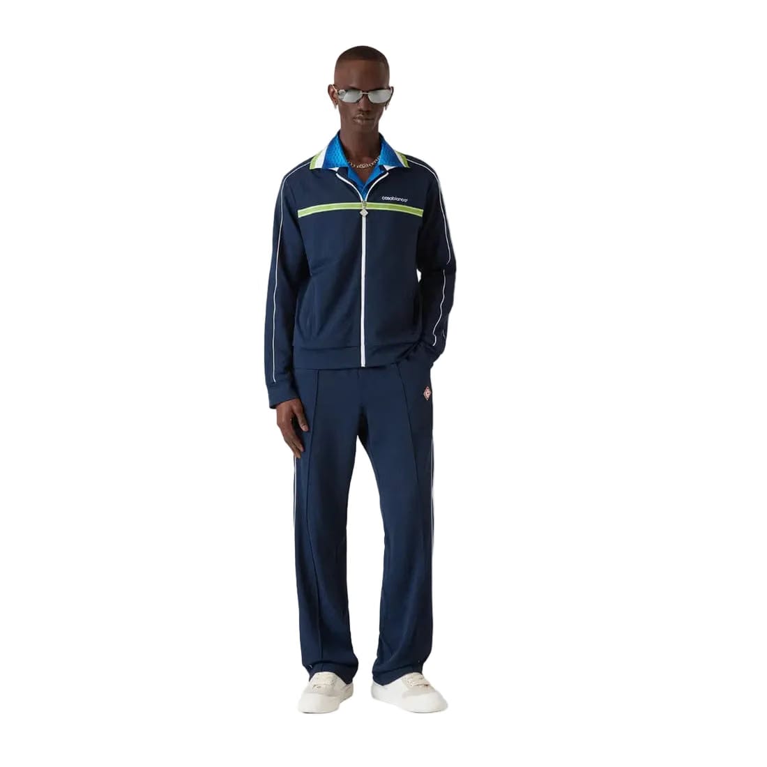 Casablanca Round Pique Track Jacket 'Navy'