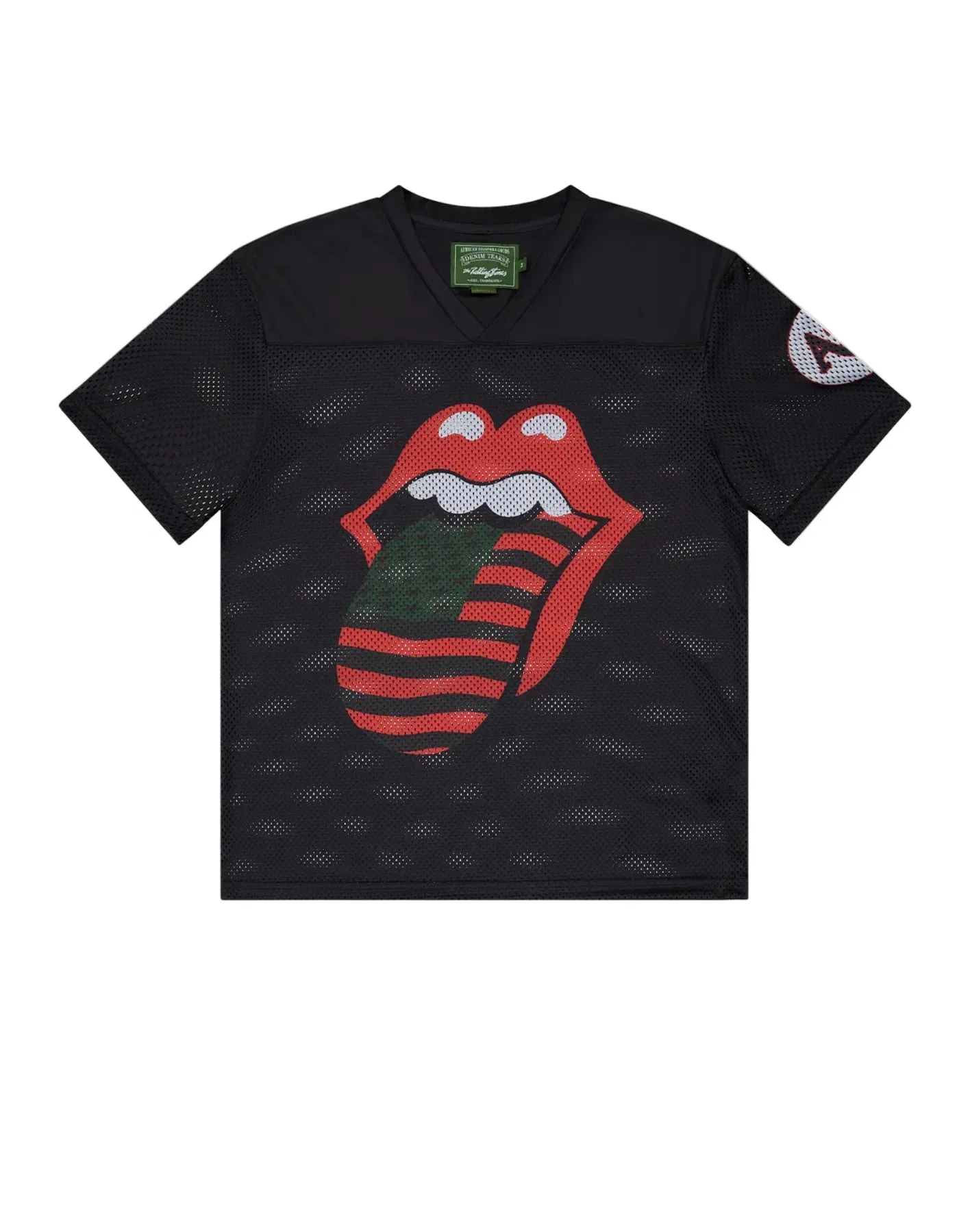 Denim Tears x Rolling Stones Football Jersey 'Black'