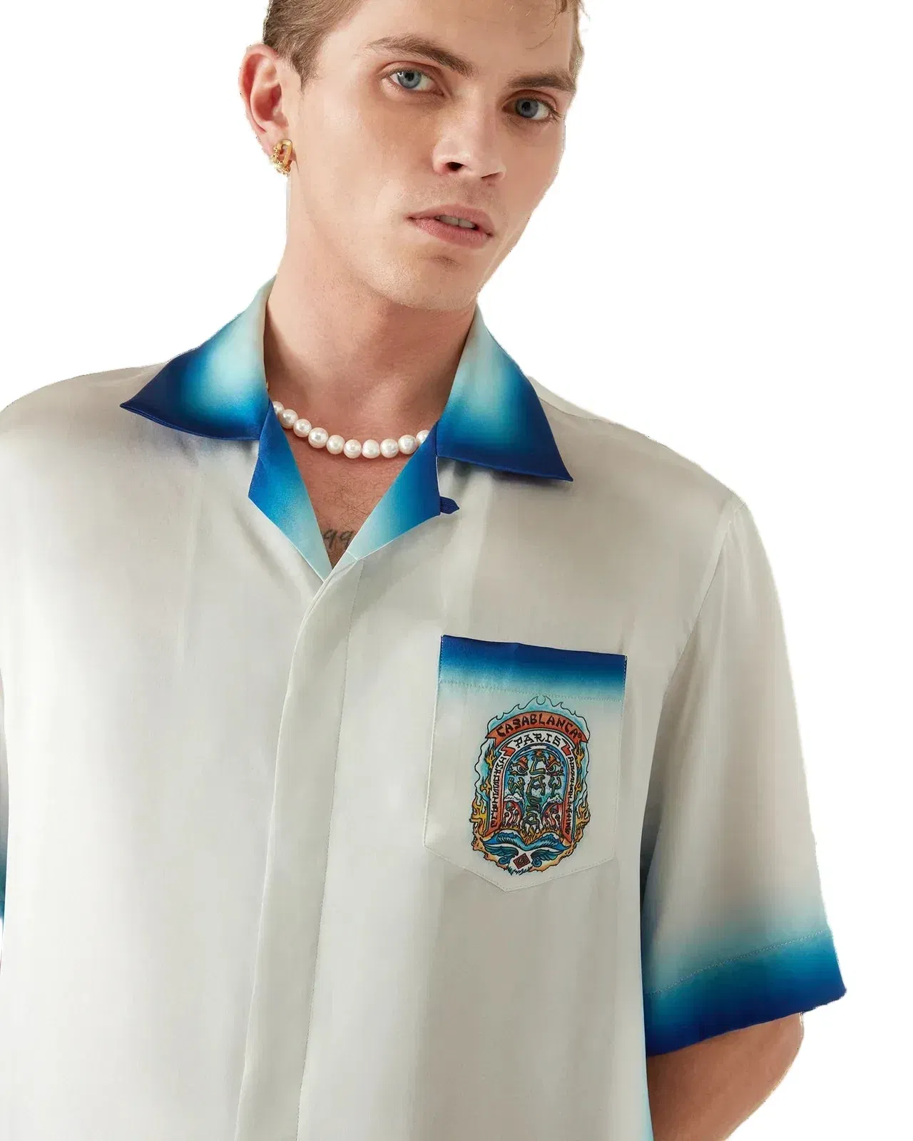 Casablanca Short Sleeve Cuban Collar Shirt Casa Way 'Skate'