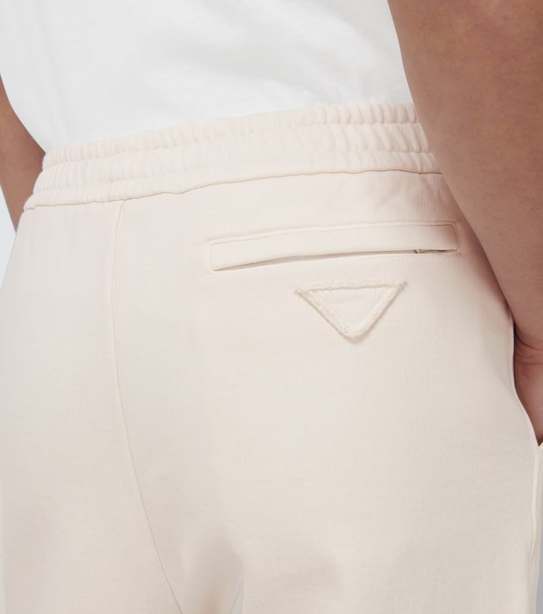 Prada Garment-Dyed Cotton Pants 'Cream'