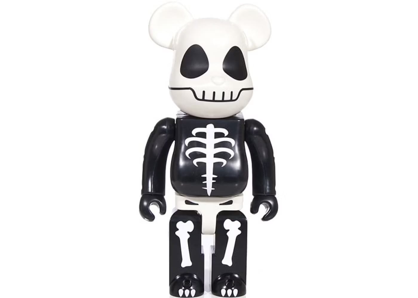 Bearbrick Horror Skull 400% 'Black White'