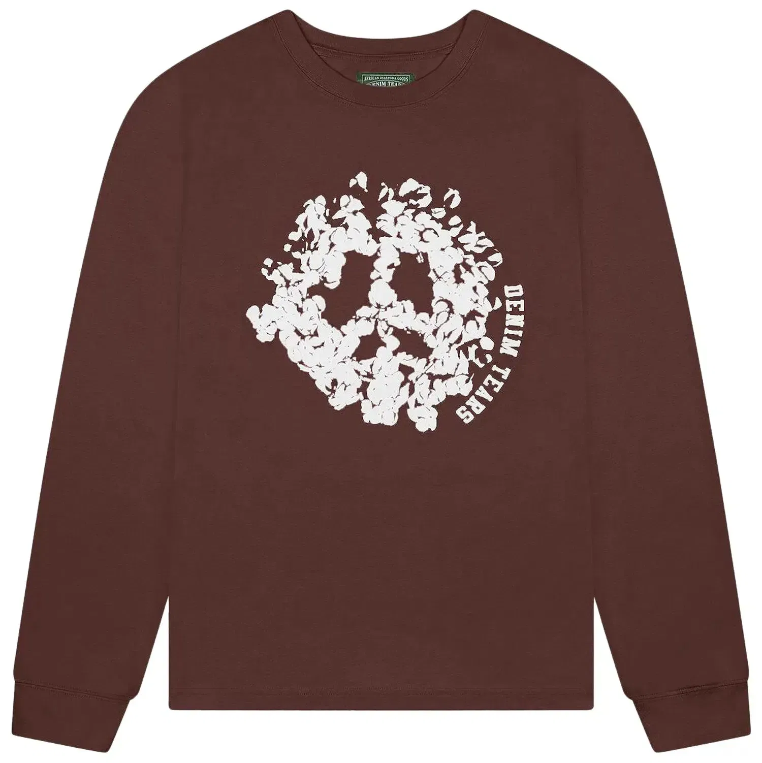 Denim Tears Cotton Peace Long Sleeve Tee 'Brown'