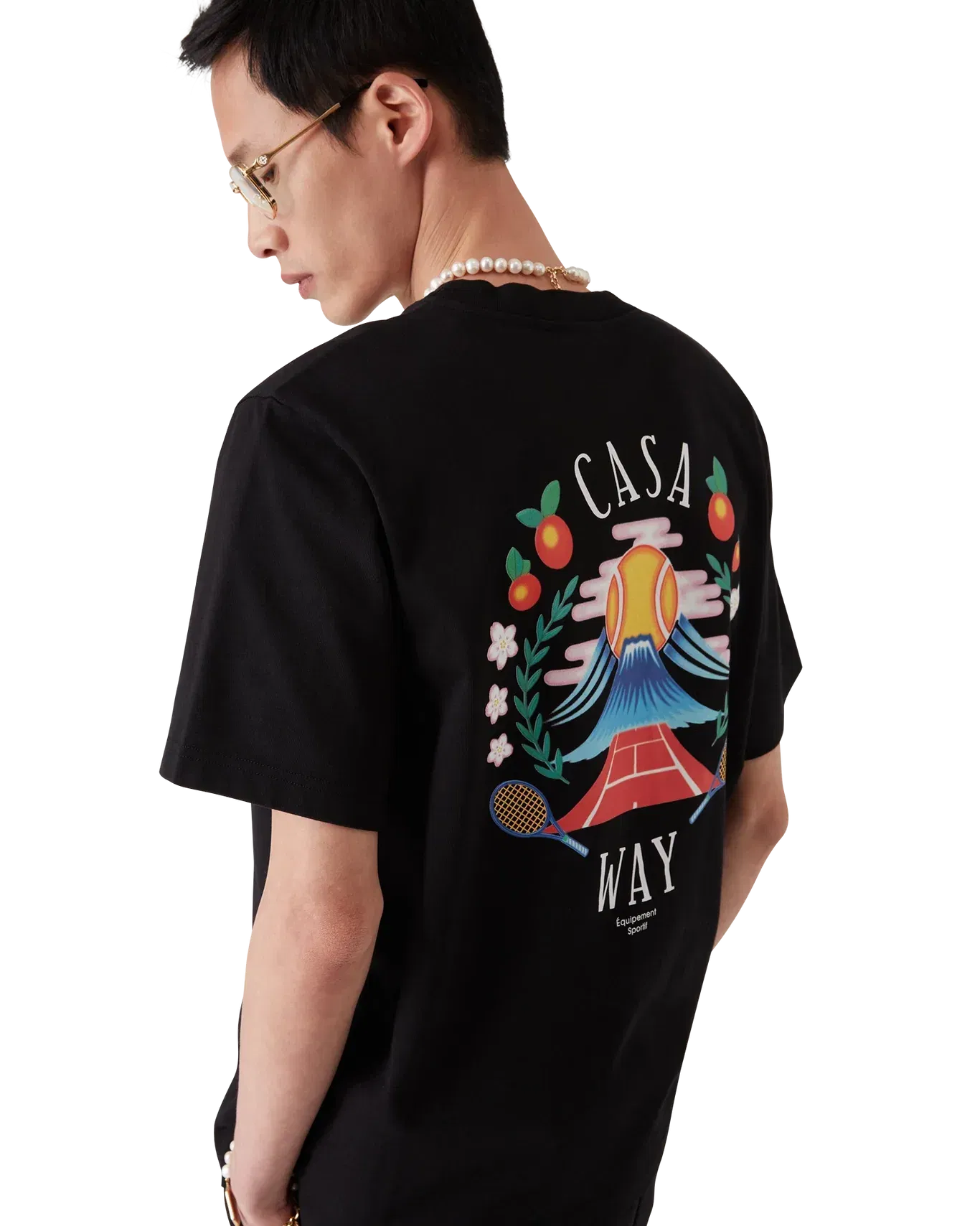 Casablanca Casa Way Mountain Printed Tee 'Black'
