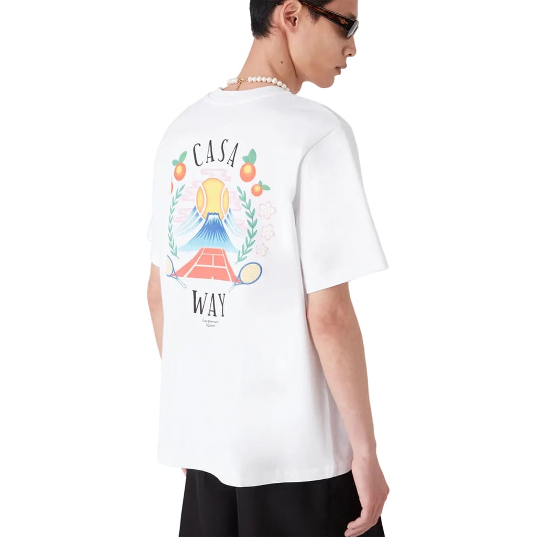 Casablanca Casa Way Mountain Printed Tee 'White'