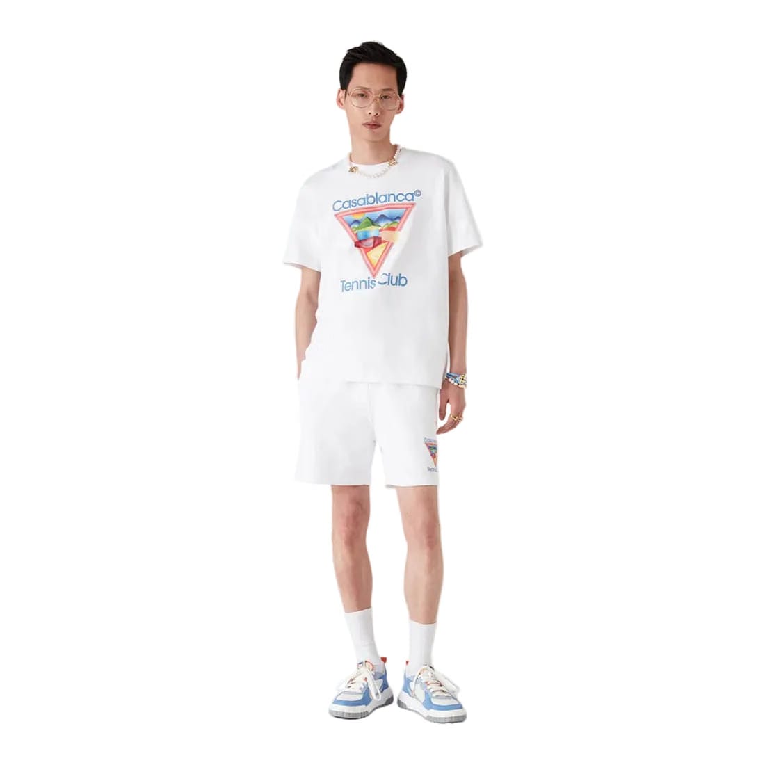 Casablanca Tennis Club Icon Printed Tee 'White'