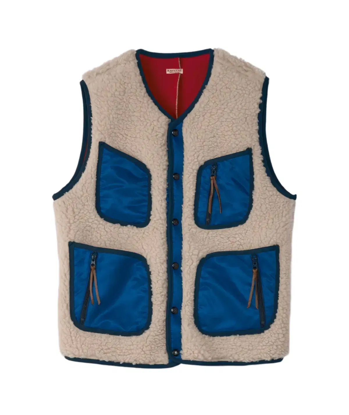 Kapital Bonded Fleece Beach Vest 'Kinari'