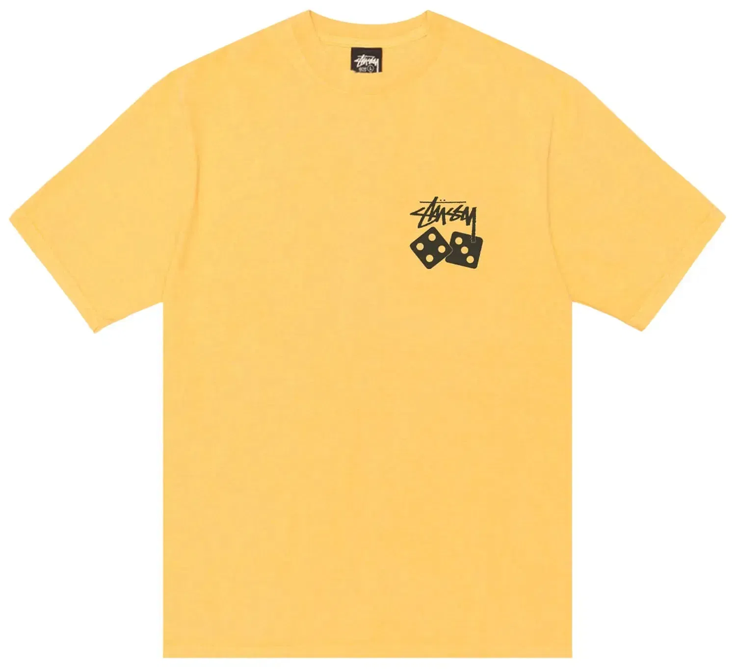 Stussy Dice Pigment Dyed Tee 'Yellow'