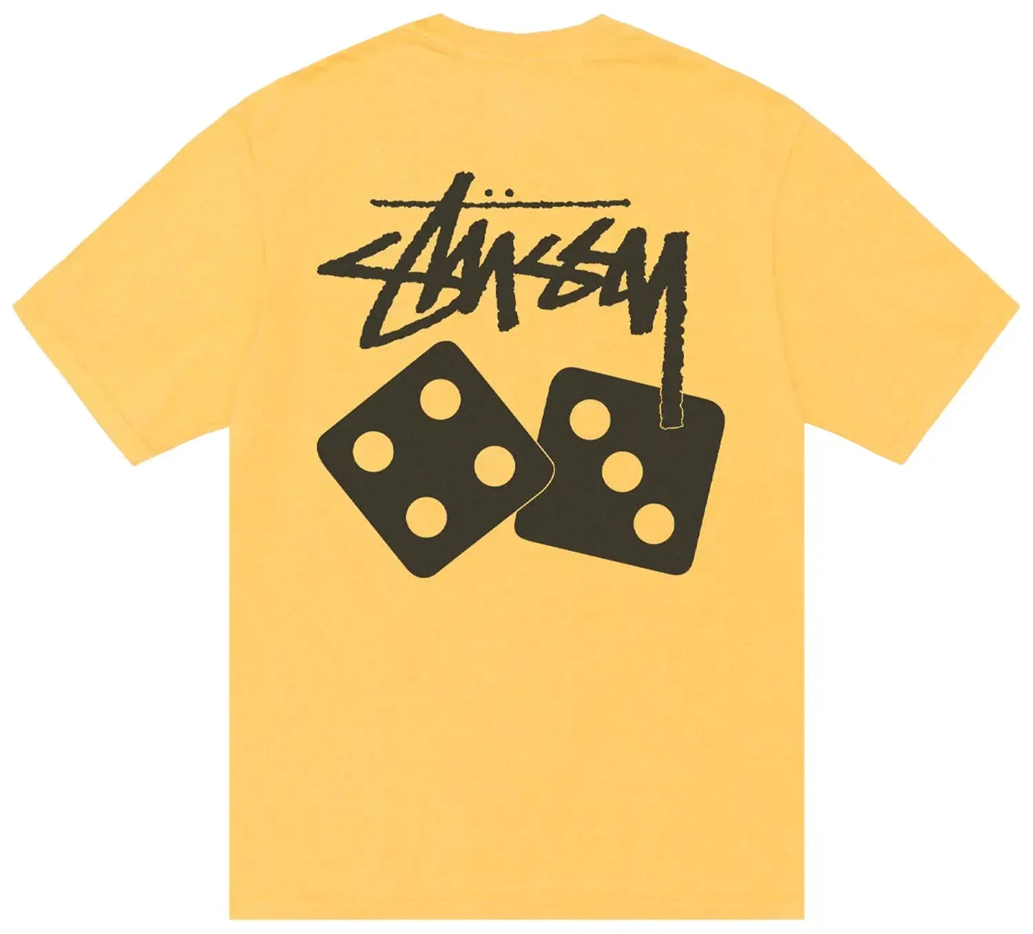 Stussy Dice Pigment Dyed Tee 'Yellow'