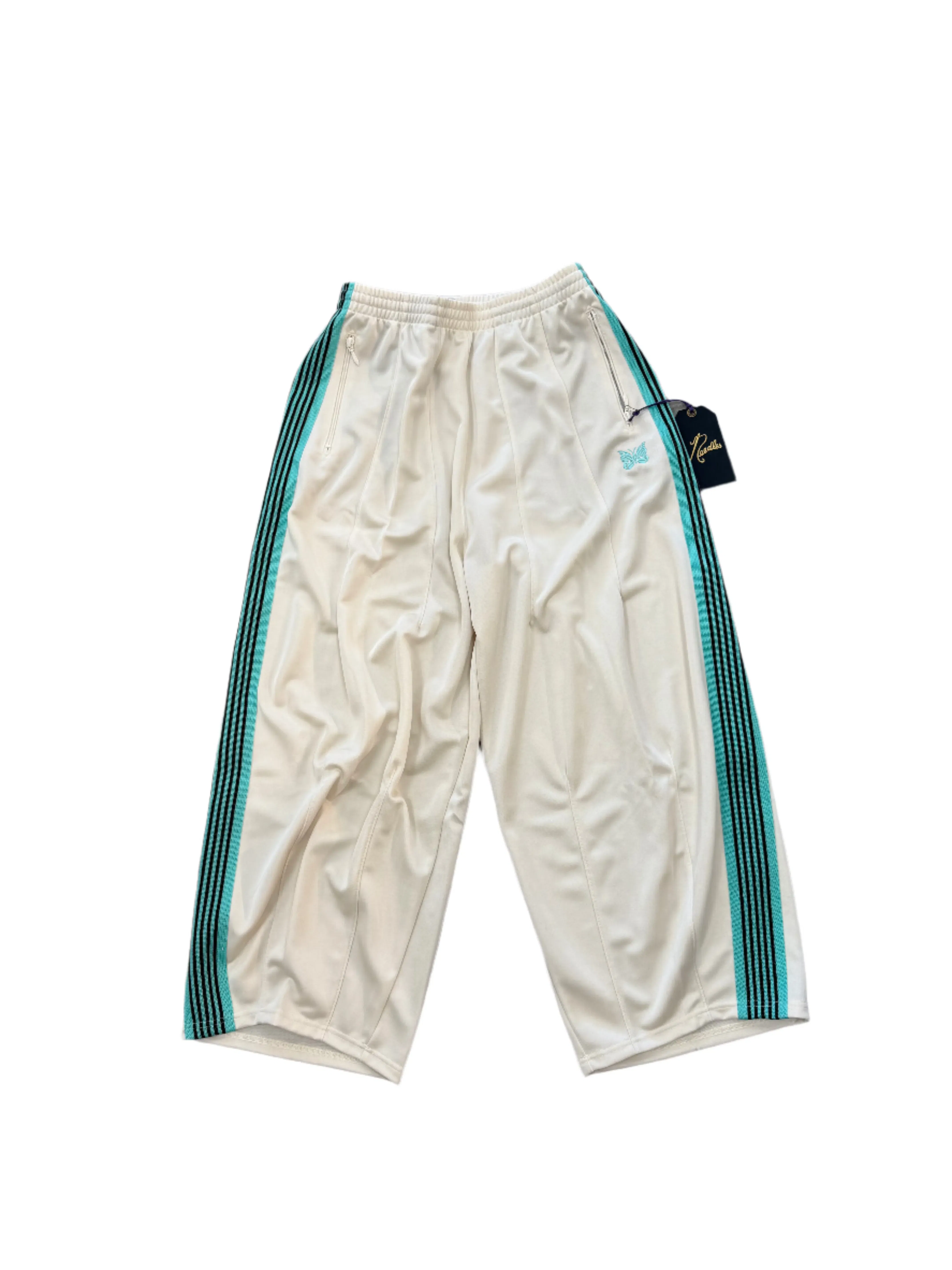 Needles HD Track Pants Poly Smooth 'Cream Tiffany'