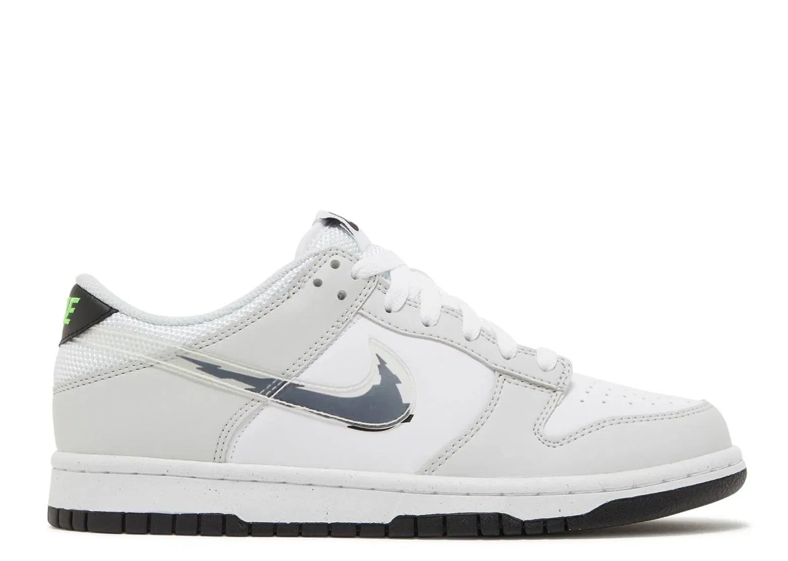 Nike Dunk Low Glitch Swoosh 'White Grey' (GS)