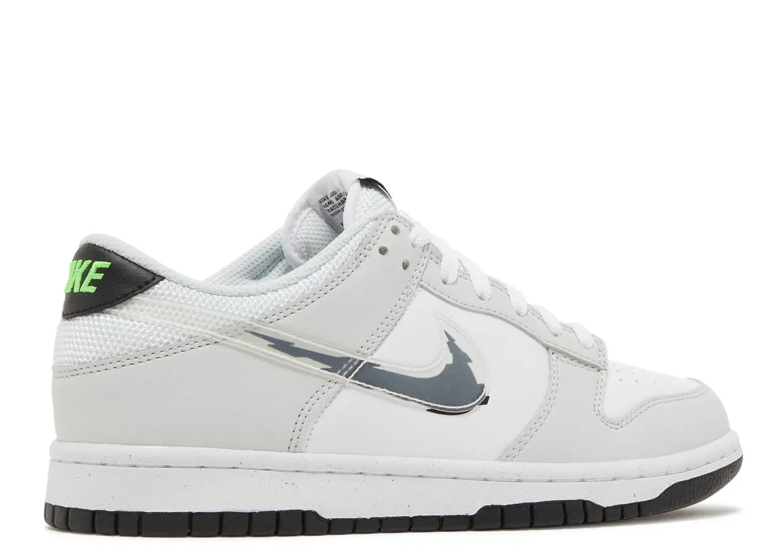 Nike Dunk Low Glitch Swoosh 'White Grey' (GS)