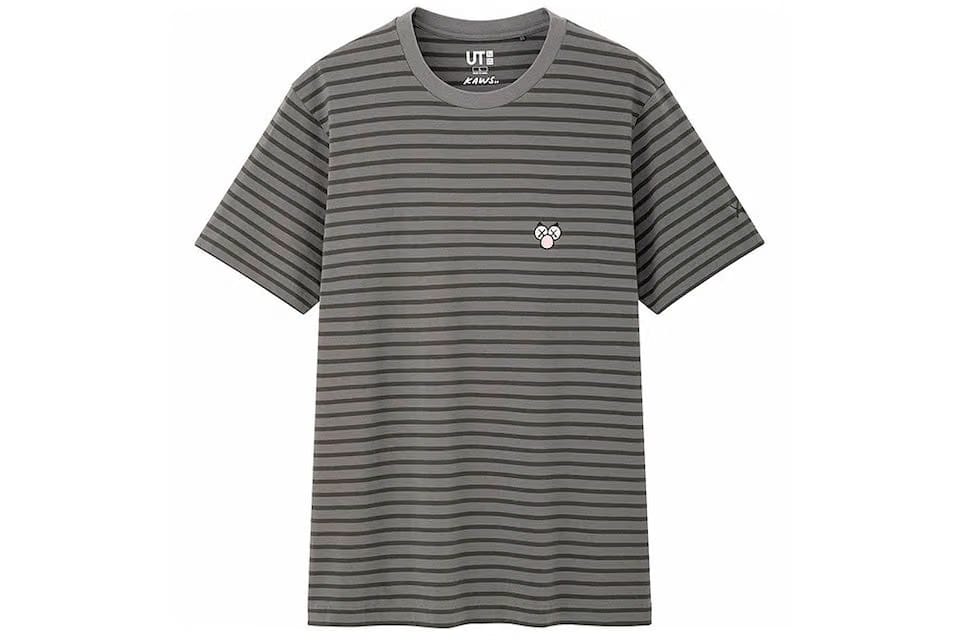 Kaws x Uniqlo BFF Striped Tee 'Dark Grey'