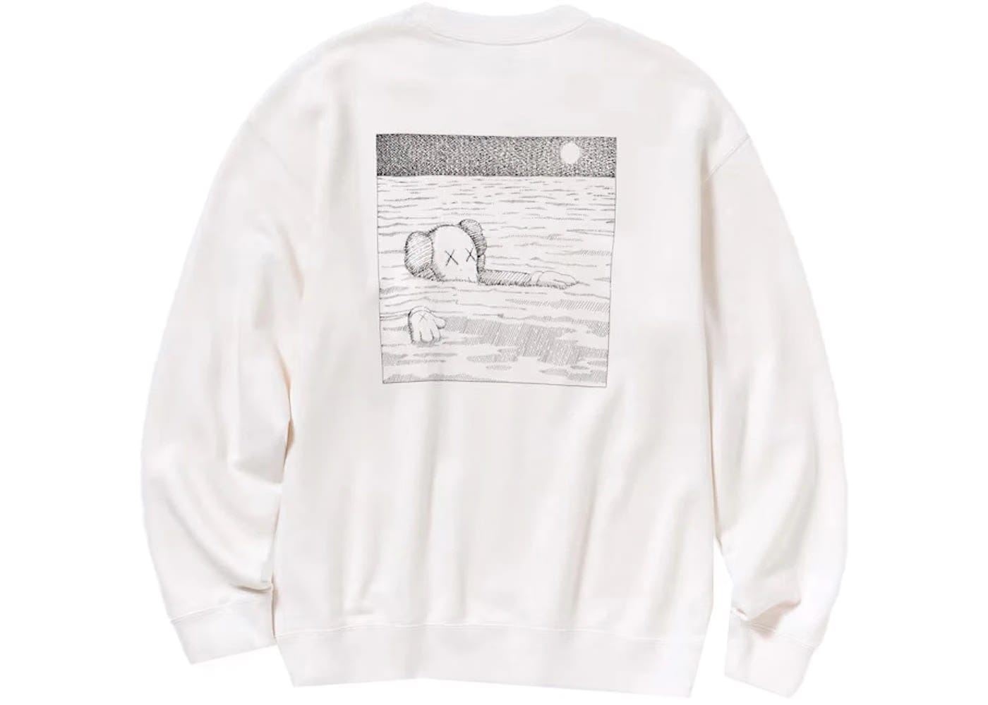 KAWS x Uniqlo Long Sleeve Sweatshirt 'White'