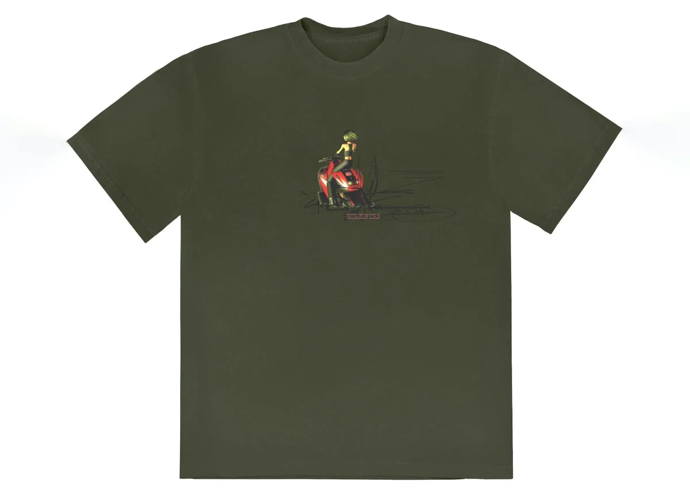 Travis Scott Jordan x Travis Scott Cactus Jack Moto Girl Tee 'Green'
