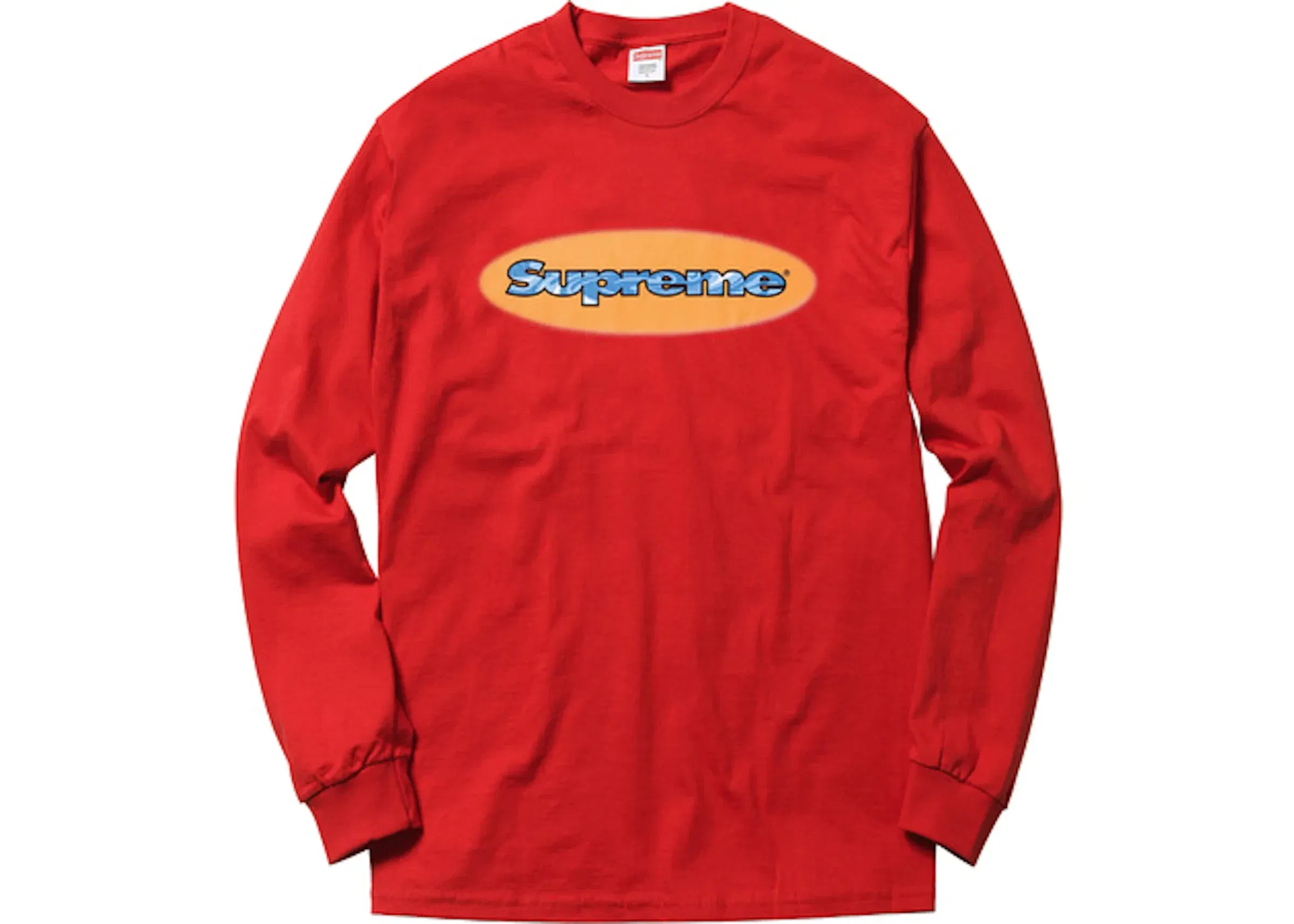 Supreme Ripple Long Sleeve Tee 'Red'