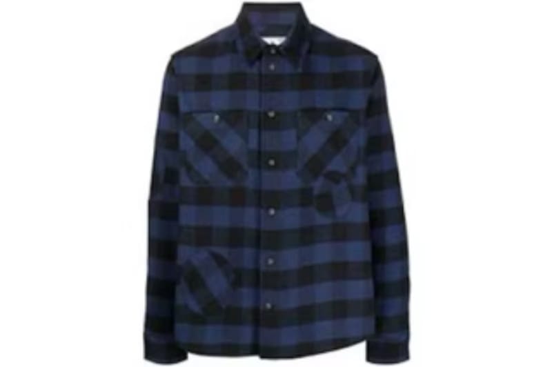 Off-White Special Flannel Shirt 'Black Blue'
