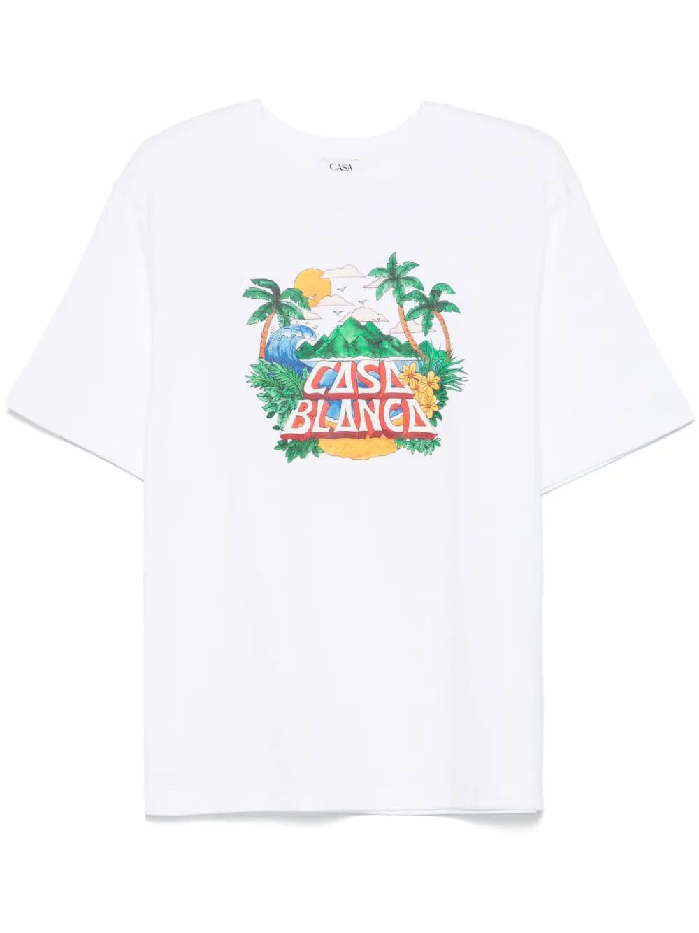Casablanca Casa Beach Wave Printed Oversized Tee 'White'