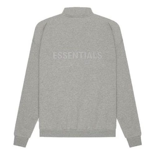 Fear of God Essentials Essentials Mockneck Sweatshirt 'Dark Heather Oatmeal' SS21