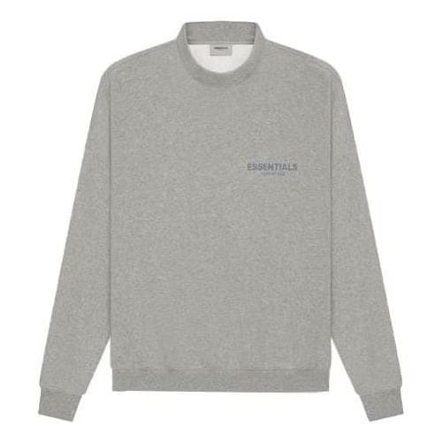 Fear of God Essentials Essentials Mockneck Sweatshirt 'Dark Heather Oatmeal' SS21