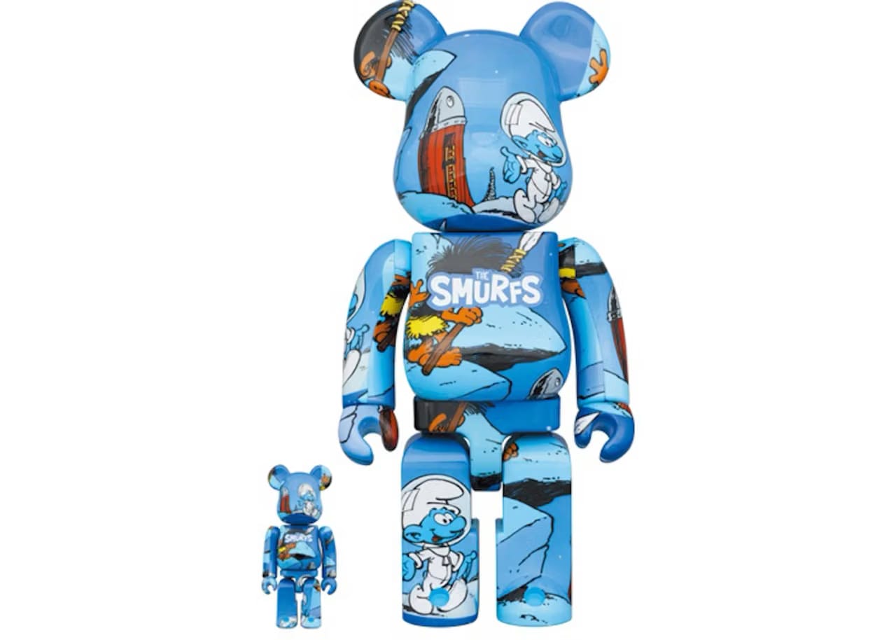 Bearbrick x The Smurfs (The Astrosmurf) 100% & 400% Set