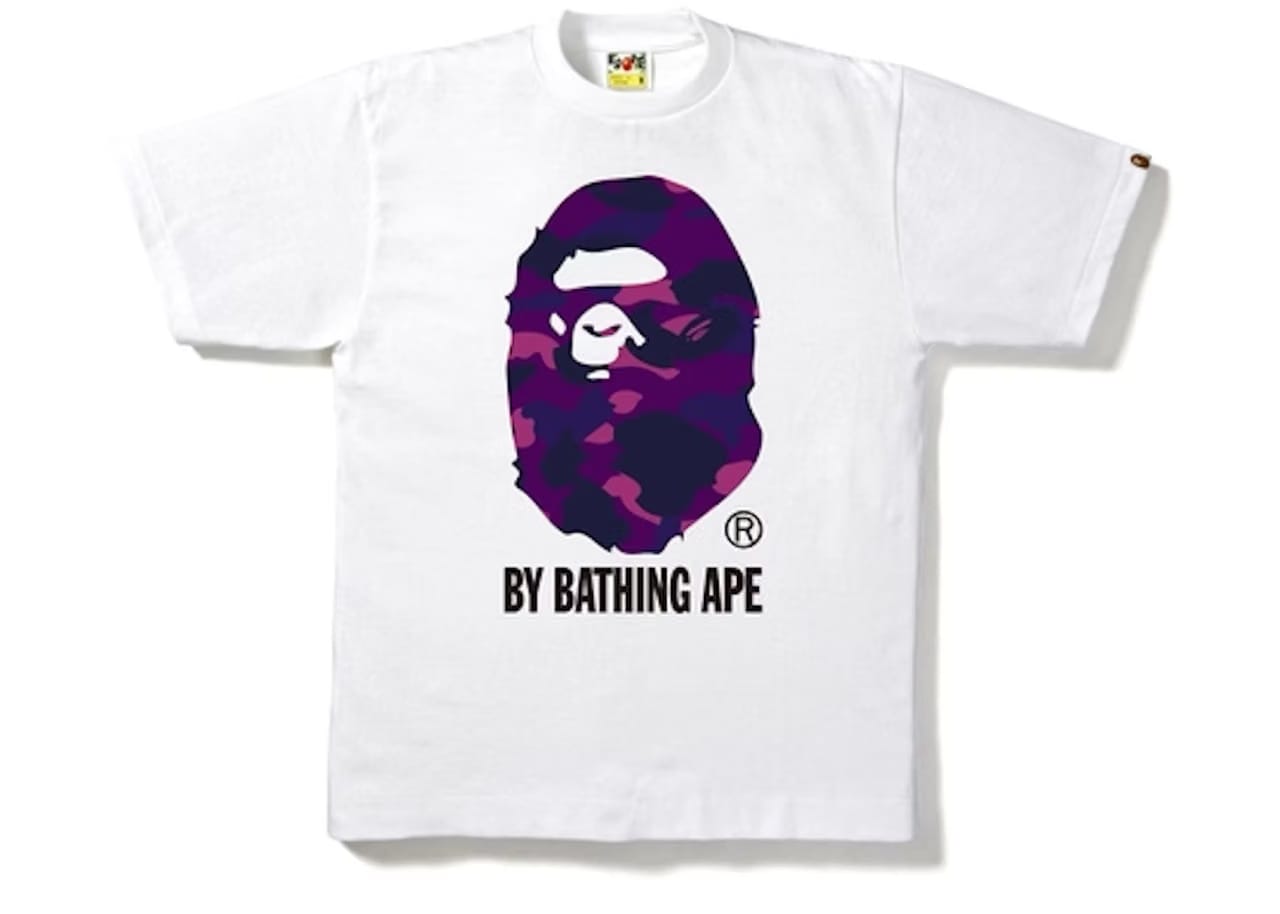 Bape Colour Camo By A Bathing Ape Tee 'White Purple'