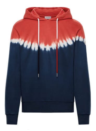 Moncler Maglia Tie Dye Hoodie 'Navy Red'