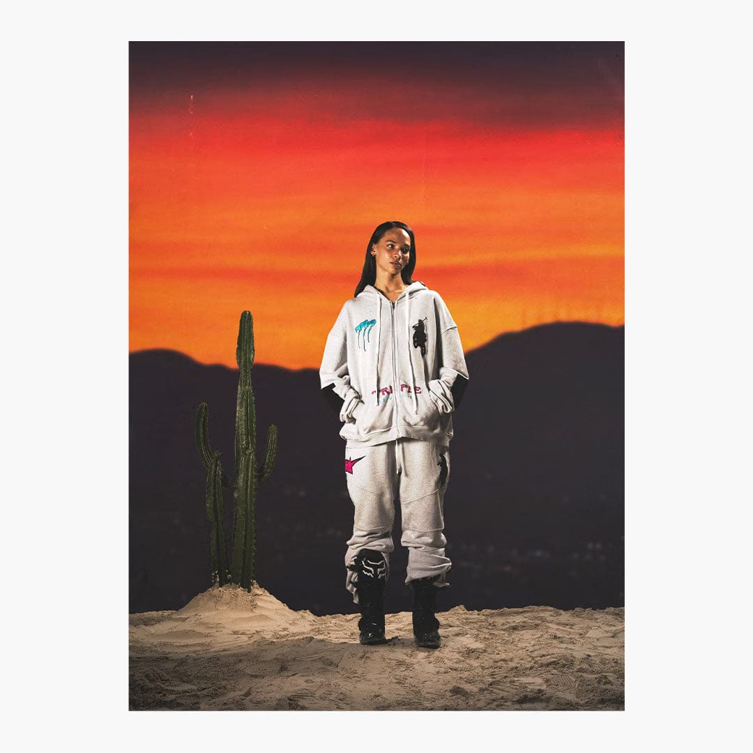 Triple Sevens Moto Vice Hoodie Grey