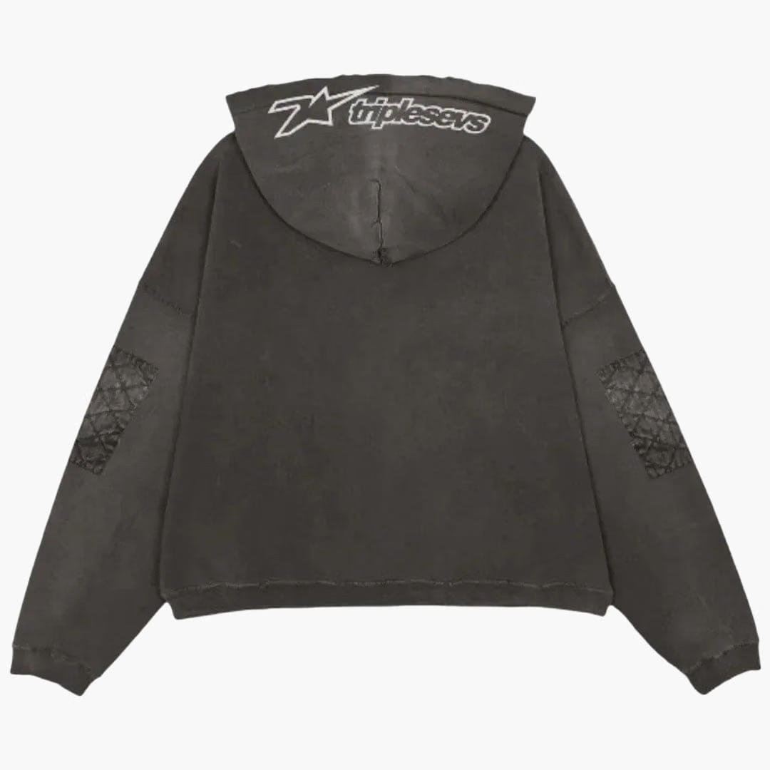 Triple Sevens Moto Black Hoodie