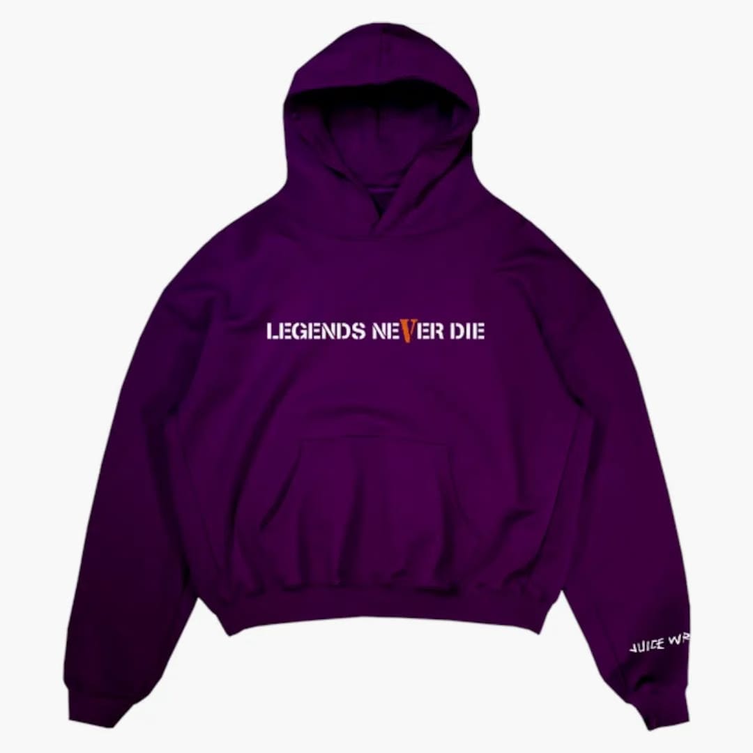 Juice Wrld X Vlone Legends Never Die Hoodie Purple