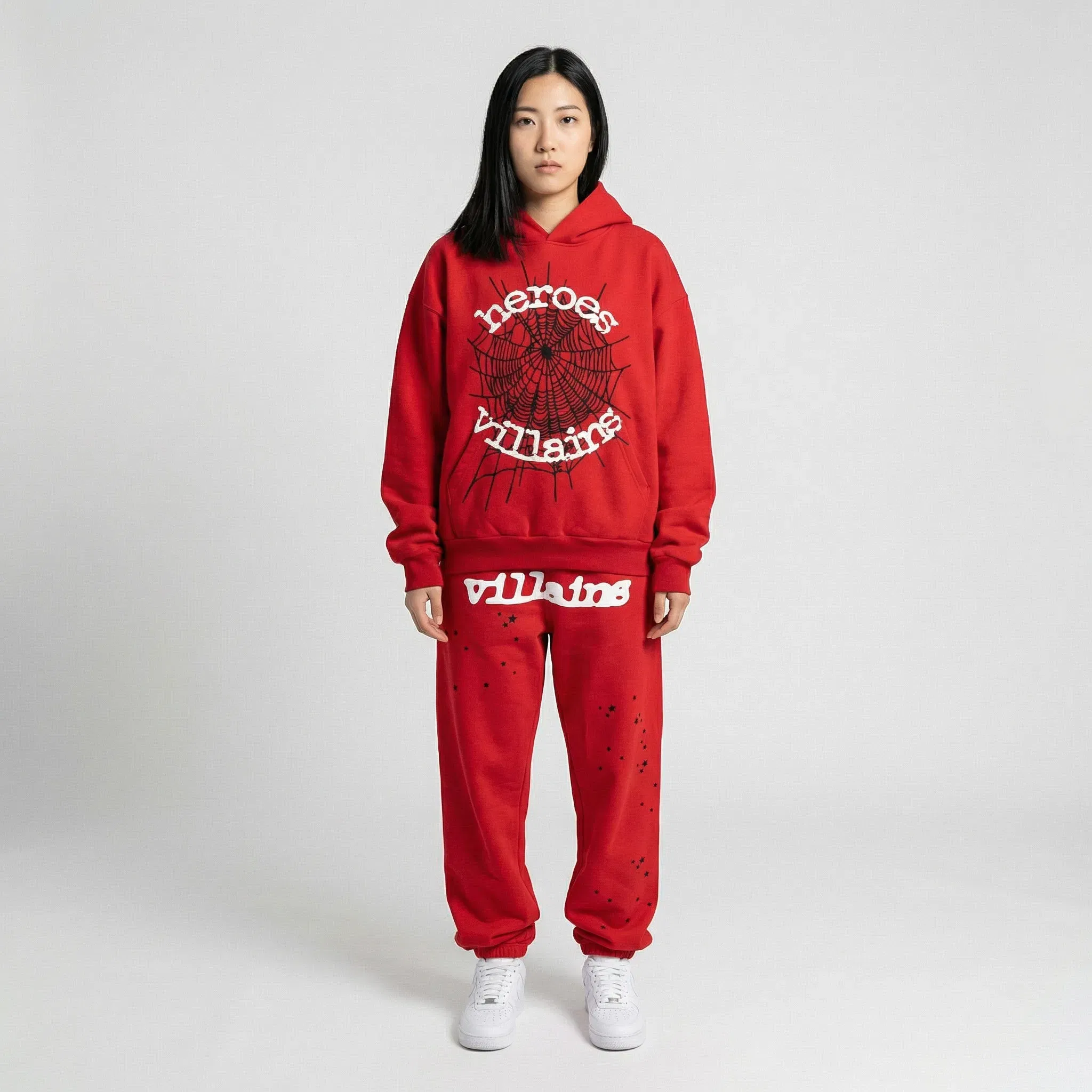 Sp5der Metro Booming Hoodie Red