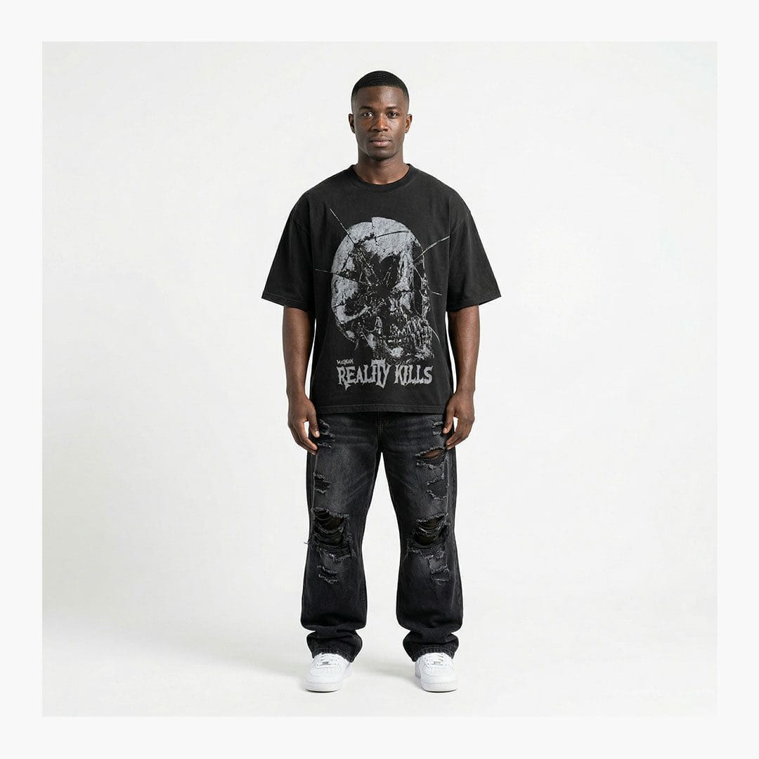 Warman Broken Skull Graphic T-Shirt