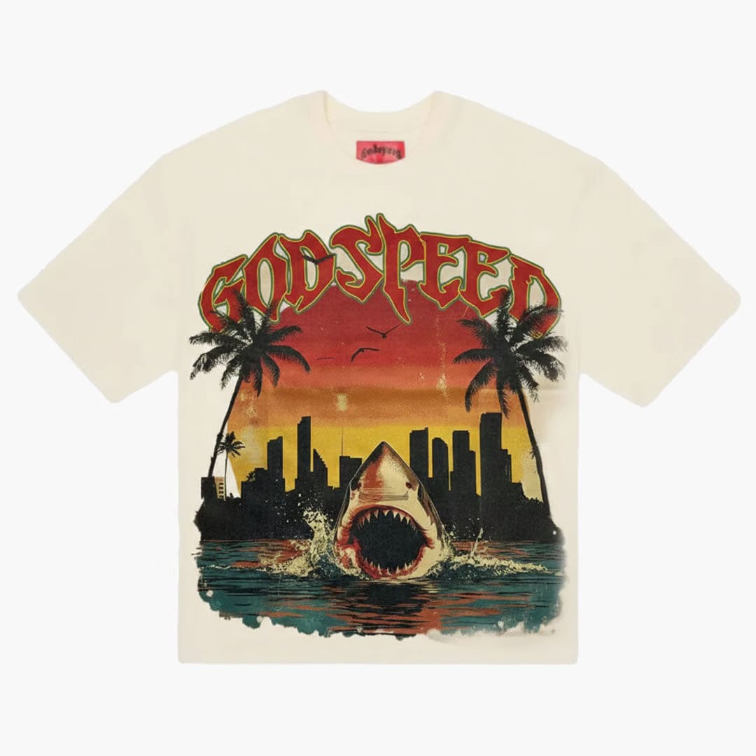 Godspeed Miami Shark T-Shirt White