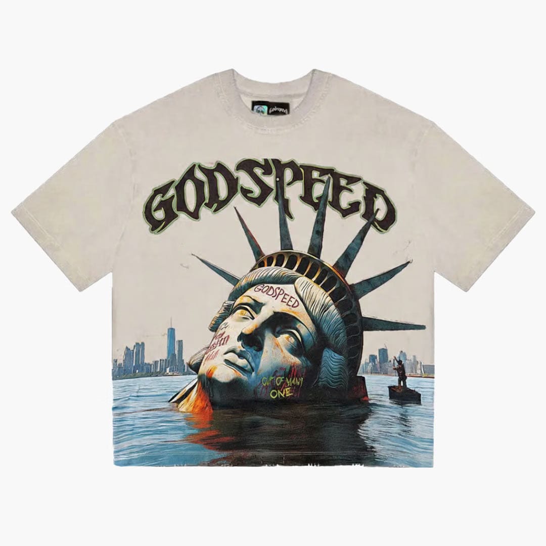 Godspeed Sunken Liberty T-Shirt Bone