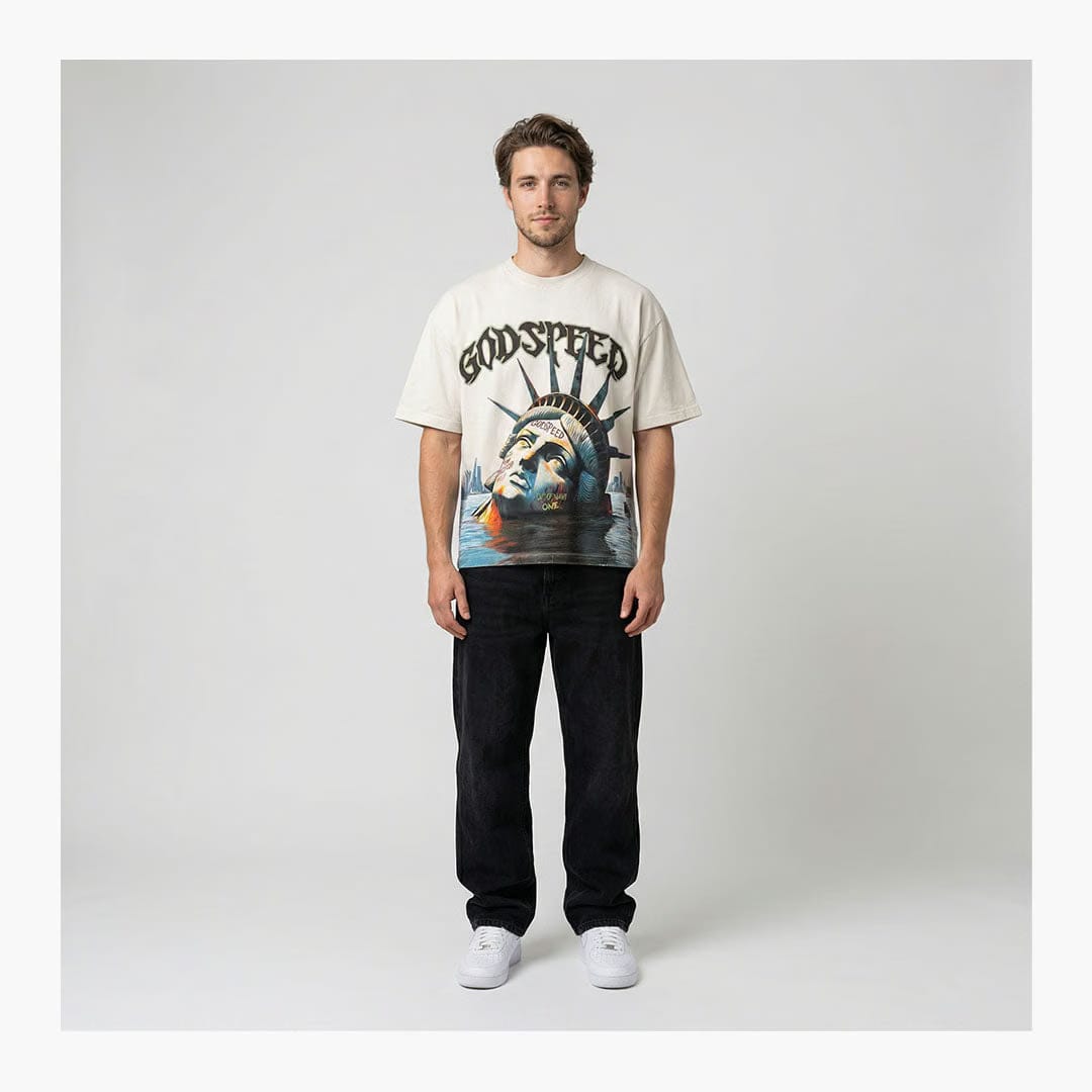 Godspeed Sunken Liberty T-Shirt Bone