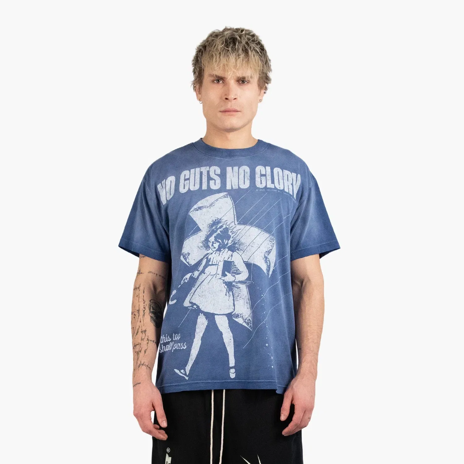 Hellstar Carry Your Cross Tee Navy