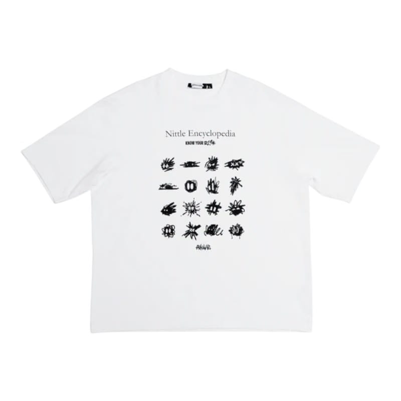 Grawlixes “NITTLE ENCYCLOPEDIA” Oversized T-Shirt