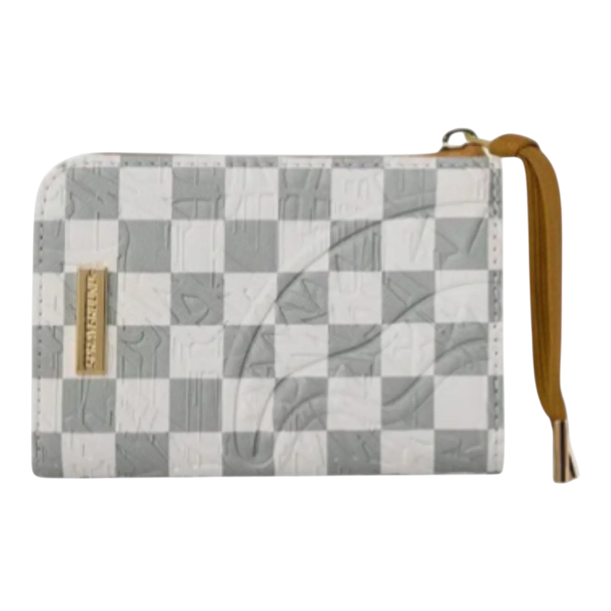 Sprayground Graff Embossed Cream Check Wallet