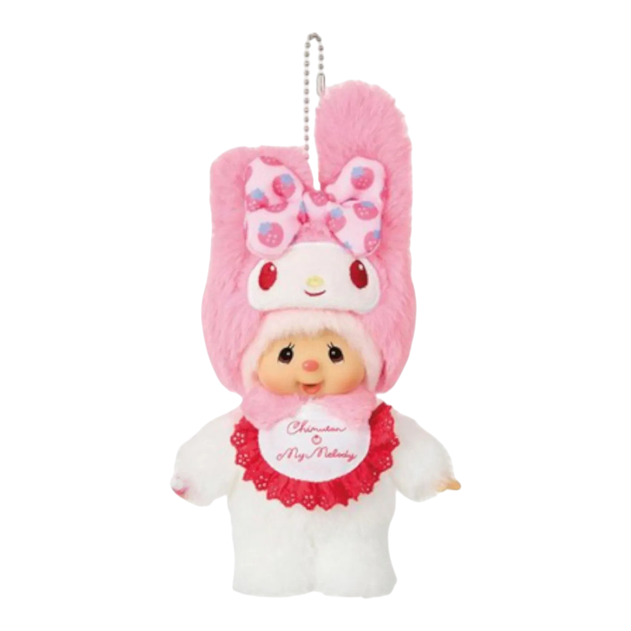 Monchhichi Keychain My Melody x Chimuta (Sanrio Collaboration Plush Keychain)