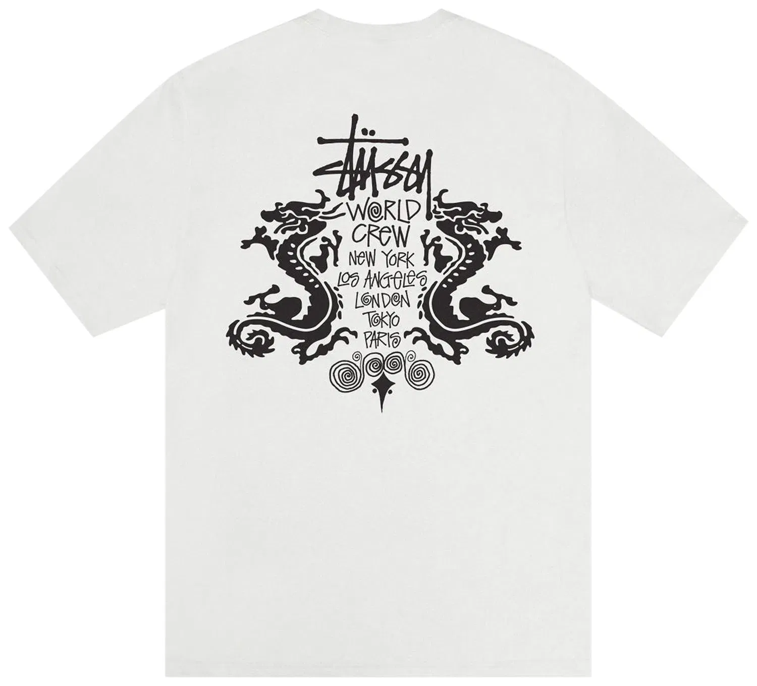 Stussy Double Dragon Pigment Dyed Tee Natural