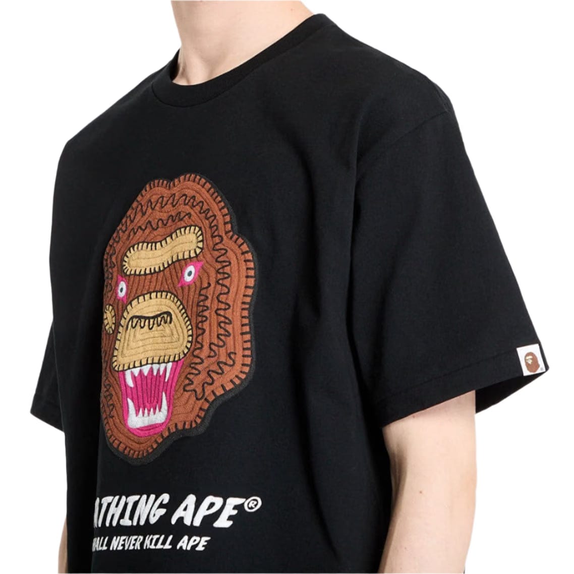 BAPE Embroidery Style Souvenir Logo Tee Black (SS25)