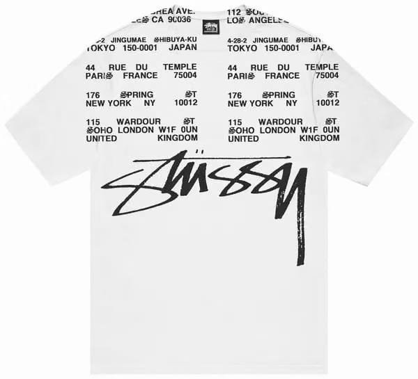 Stussy Locations Pigment Dyed Tee ‘White’ (SS24)